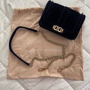 Midnight blue velvet Rebecca minkoff
